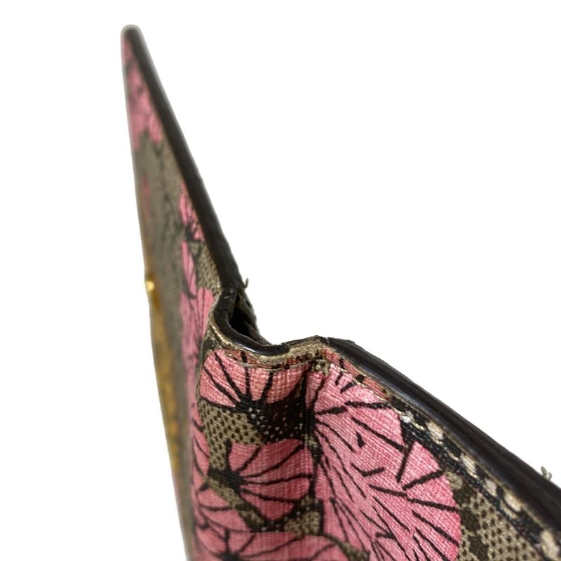 Gucci W-Hook Wallet Grey Beige Dark Yellow and Multi