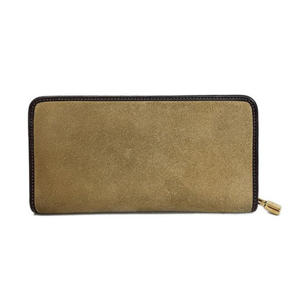 Loewe Long Wallet - F13 Beige X Dark Brown Round Zipper Leather