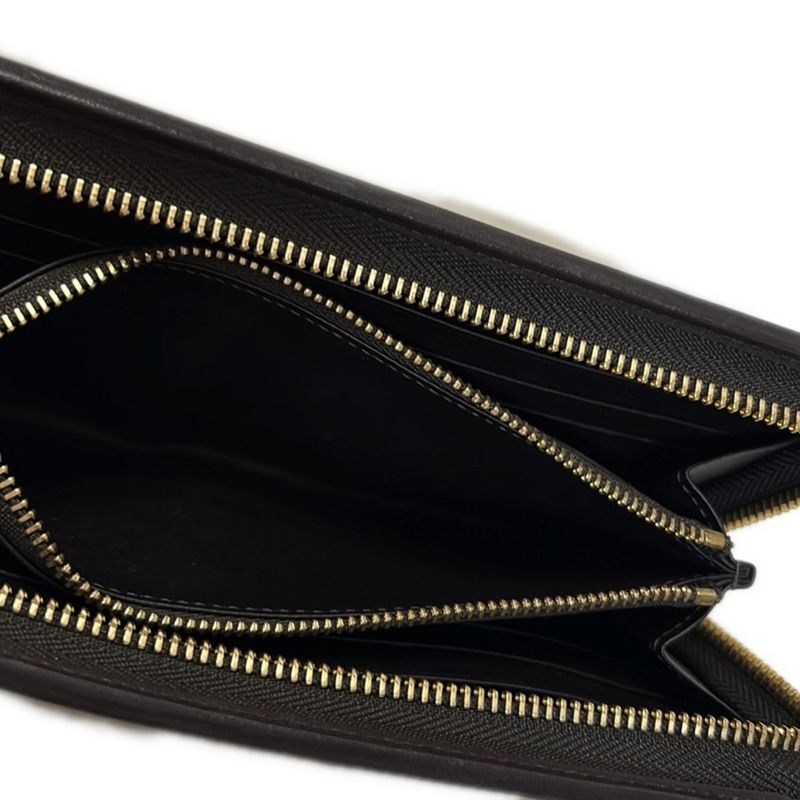 Loewe Long Wallet - F13 Beige X Dark Brown Round Zipper Leather