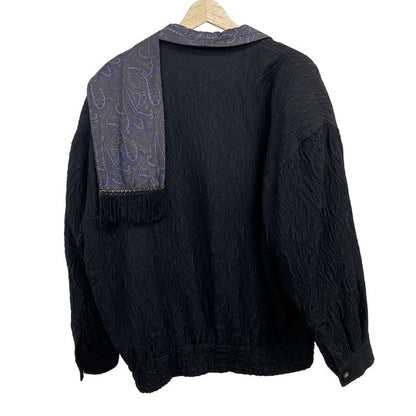 Celine Jacket Size 48 XL Women's Beauty - Black Red and Khaki Long Sleeves/