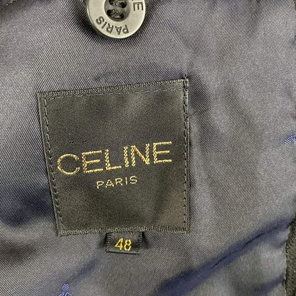 Celine Jacket Size 48 XL Women's Beauty - Black Red and Khaki Long Sleeves/