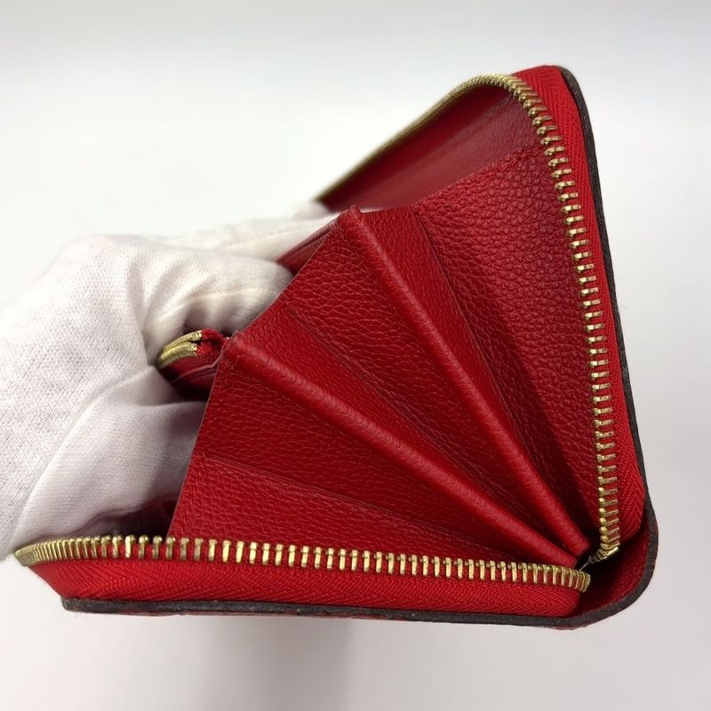 Louis Vuitton Zippy Wallet Monogram Empreinte Monogram Empreinte Leather Red