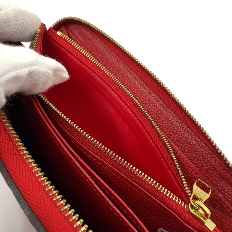 Louis Vuitton Zippy Wallet Monogram Empreinte Monogram Empreinte Leather Red