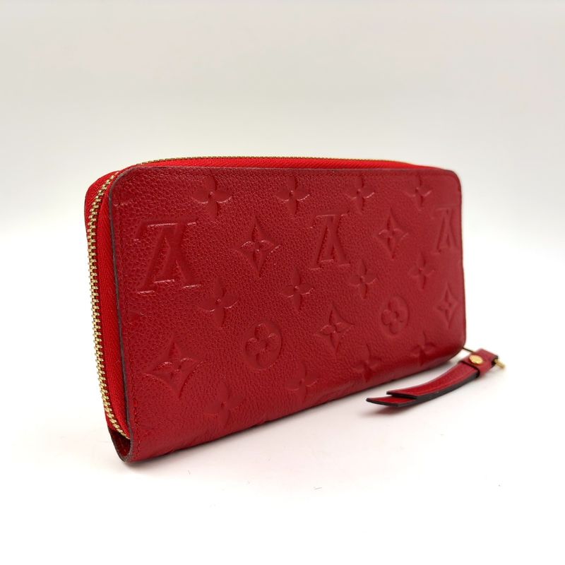Louis Vuitton Zippy Wallet Monogram Empreinte Monogram Empreinte Leather Red