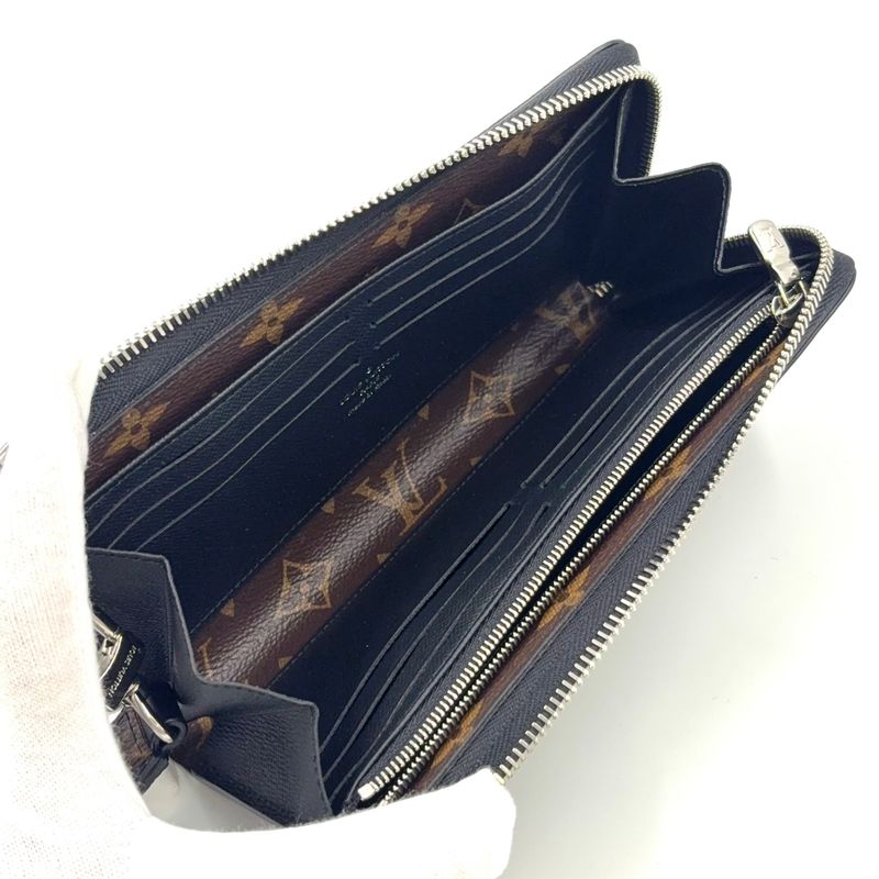 Louis Vuitton Zippy Dragonne Monogram Macassar Monogram Macassar RFID Compatible