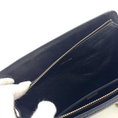 Chanel Matelasse Fringe Serial No 1 Leather Black Chain Shoulder Bag Gold