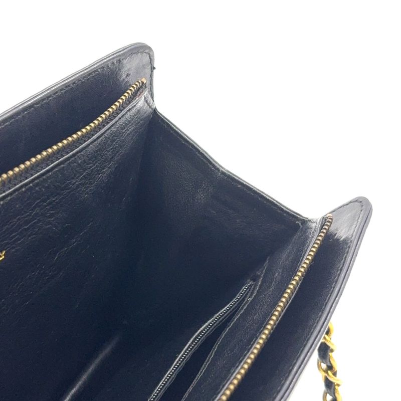 Chanel Matelasse Fringe Serial No 1 Leather Black Chain Shoulder Bag Gold