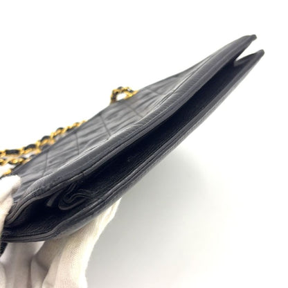 Chanel Matelasse Fringe Serial No 1 Leather Black Chain Shoulder Bag Gold