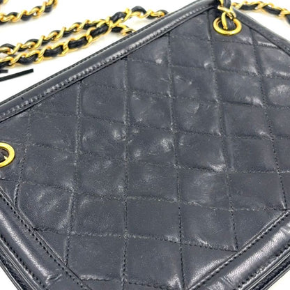 Chanel Matelasse Fringe Serial No 1 Leather Black Chain Shoulder Bag Gold