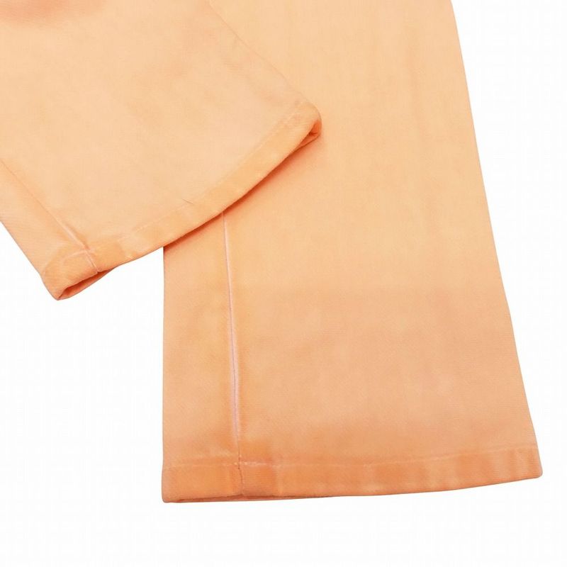 Chanel Denim Pants Skinny Faux Pearl Coco Mark Washed 34 XS Salmon Pink Women