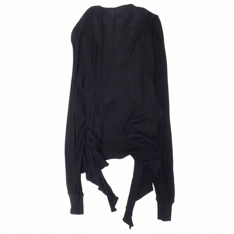 Chanel P28481k00073 06p Cashmere Blend Draped Knit Cardigan Top Long Sleeves