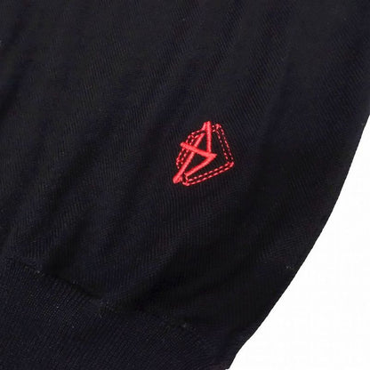 00s Balenciaga One Point Logo Turtleneck Knit Sweater Short Sleeve Wool Top 36