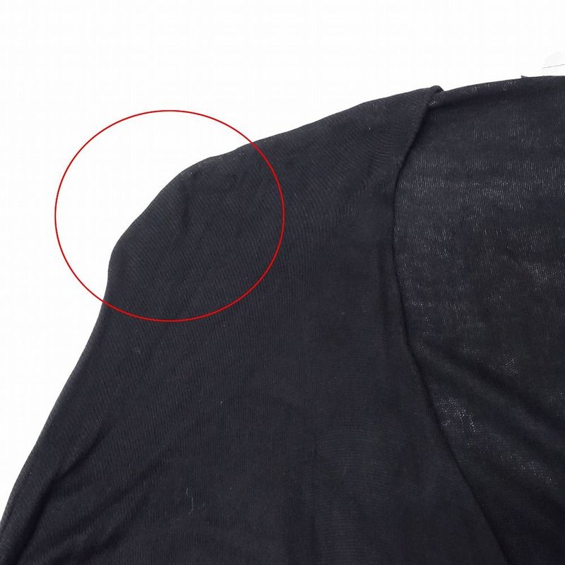 Chanel P28481k00073 06p Cashmere Blend Draped Knit Cardigan Top Long Sleeves