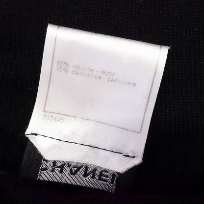 Chanel P28481k00073 06p Cashmere Blend Draped Knit Cardigan Top Long Sleeves