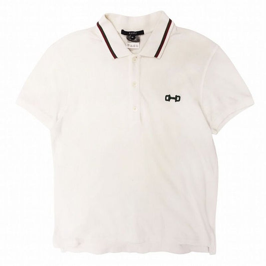 Gucci Bit Embroidered Deer Polo Shirt Short Sleeve Cannonball Line Tops Made in