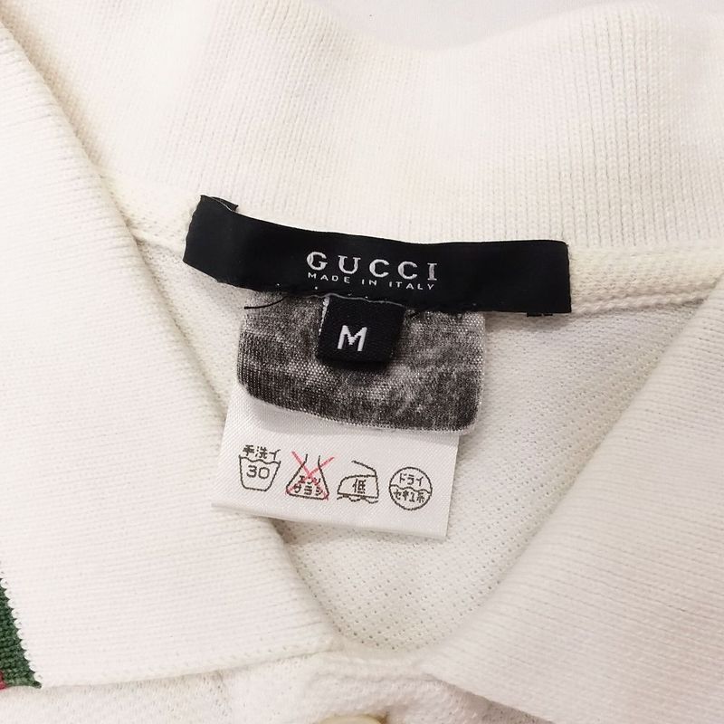 Gucci Bit Embroidered Deer Polo Shirt Short Sleeve Cannonball Line Tops Made in