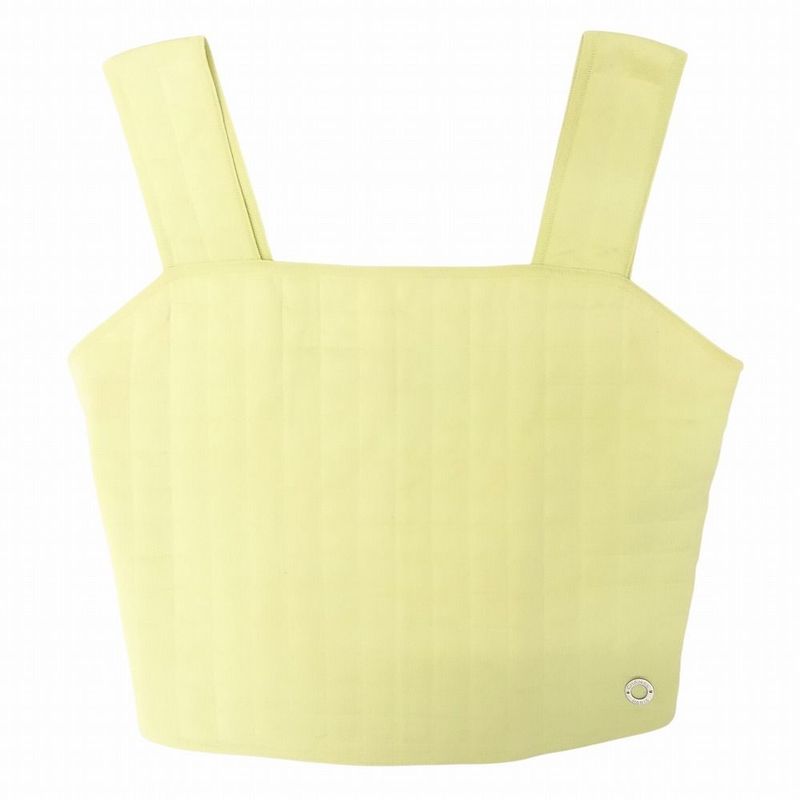 00s Chanel Bustier Chocolate Bar Quilted Sleeveless Cut and Sewn Top 42 L