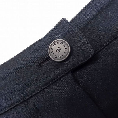 00s Chanel 100% Silk Pants Long Shiny P19088v09928 Made in France Bottoms Size