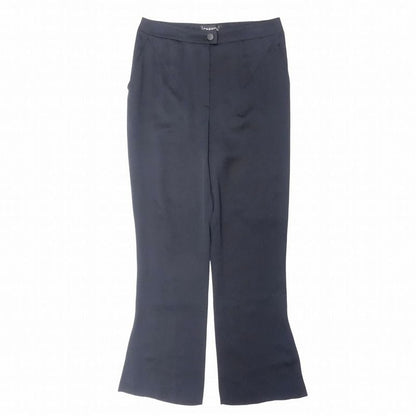 00s Chanel 100% Silk Pants Long Shiny P19088v09928 Made in France Bottoms Size