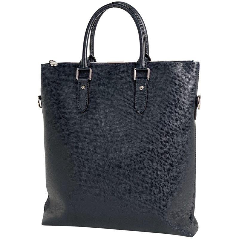 Louis Vuitton Anton Tote 2WAY Shoulder Bag Tote Bag Taiga Blue Marine M34432