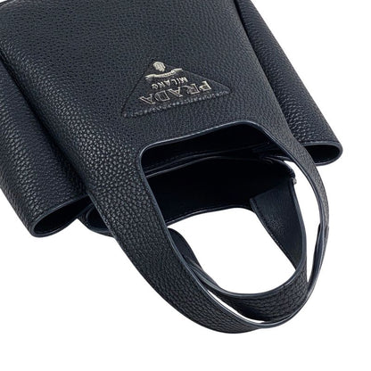 Prada Logo Handbag Tote Handbag Leather Nero (black) 1ba349 Women