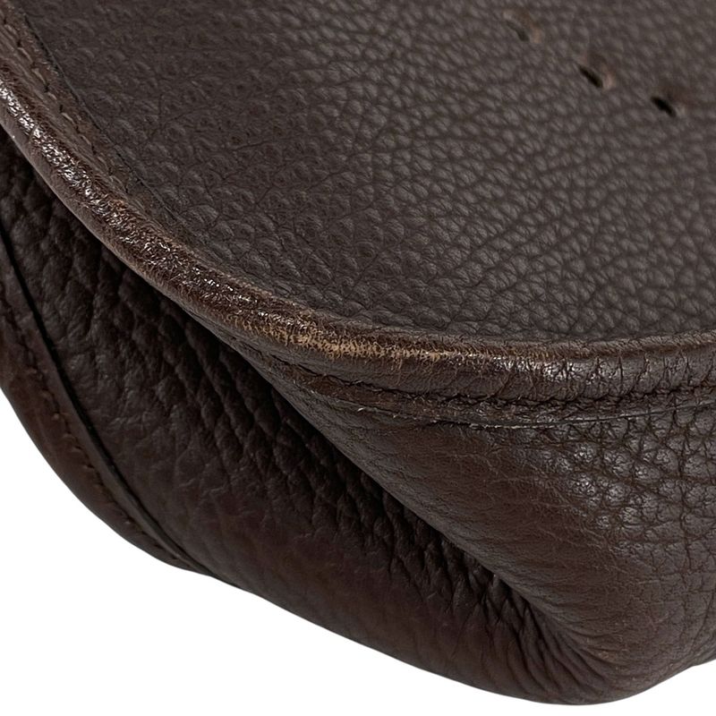 Hermes Evelyn 1 GM H Logo Perforated Shoulder Bag Togo Havana (brown) V Women