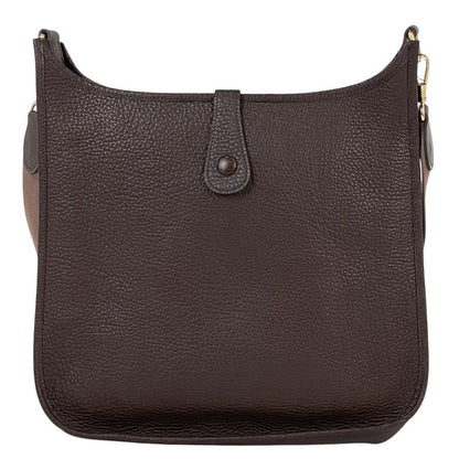 Hermes Evelyn 1 GM H Logo Perforated Shoulder Bag Togo Havana (brown) V Women