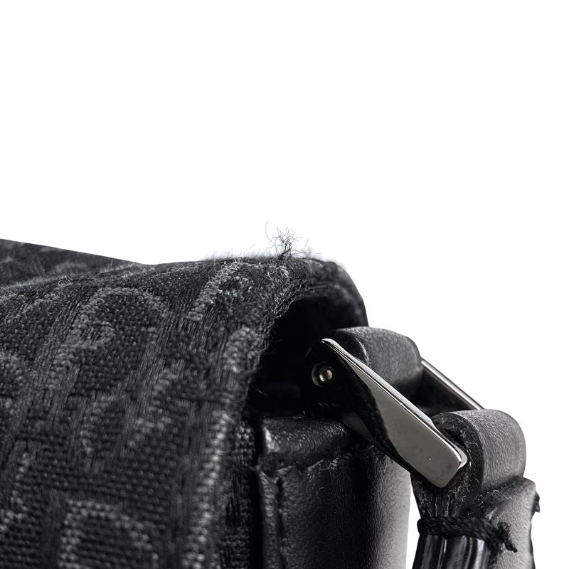 Christian DIOR Trotter Pattern Shoulder Bag Logo Street Chic Shoulder Bag