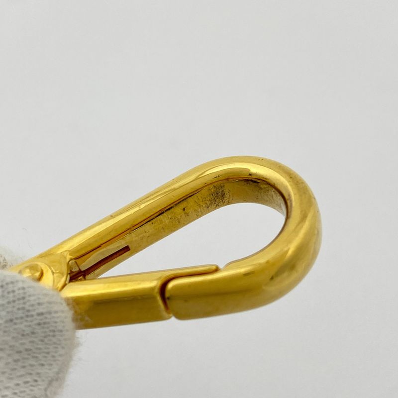 Prada Robot Motif Bagcharm Cupid Key Ring Key Holder Bagcharm GP Leather Gold