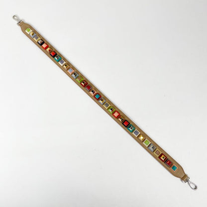 Fendi Strap You Shoulder Strap Leather Beige Multicolor Women