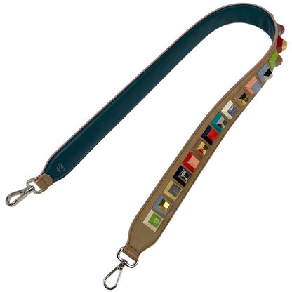Fendi Strap You Shoulder Strap Leather Beige Multicolor Women