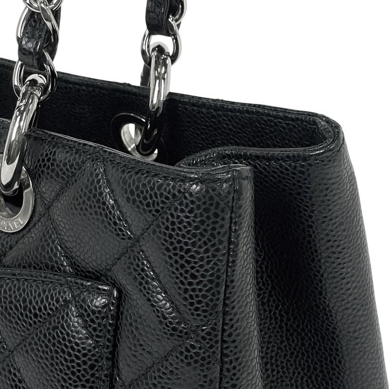Chanel Coco Mark Chain Tote Shoulder Bag Matelasse GST Tote Bag Caviar Skin
