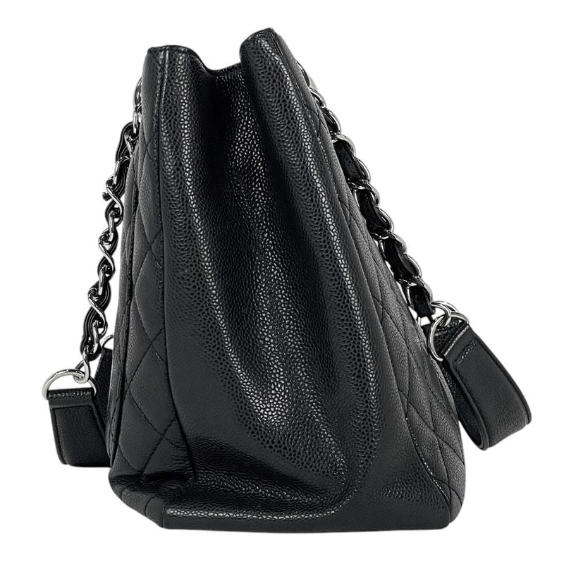 Chanel Coco Mark Chain Tote Shoulder Bag Matelasse GST Tote Bag Caviar Skin