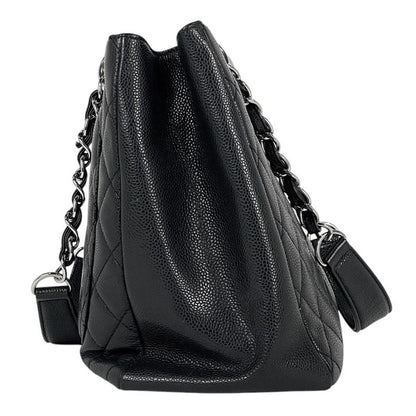 Chanel Coco Mark Chain Tote Shoulder Bag Matelasse GST Tote Bag Caviar Skin