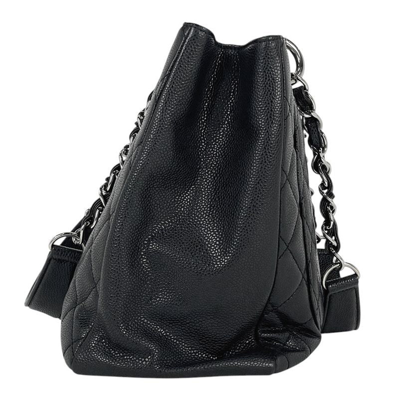 Chanel Coco Mark Chain Tote Shoulder Bag Matelasse GST Tote Bag Caviar Skin