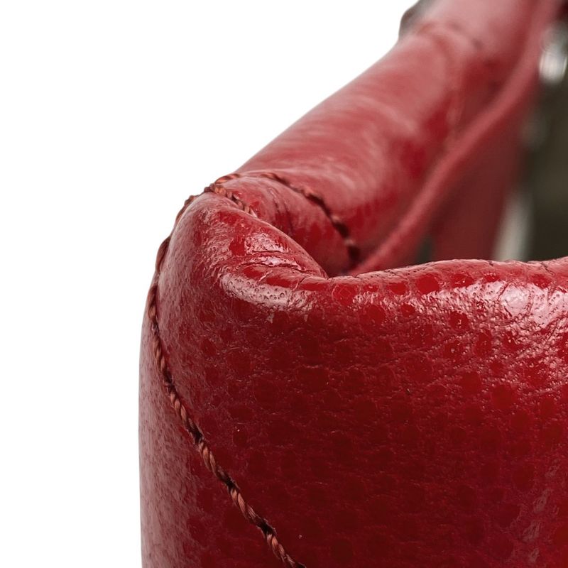 Chanel Coco Mark Chain Tote Shoulder Bag Matelasse Tote Bag Caviar Skin Red