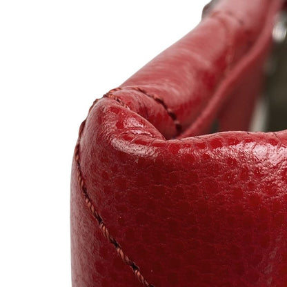 Chanel Coco Mark Chain Tote Shoulder Bag Matelasse Tote Bag Caviar Skin Red