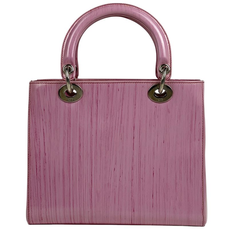 Christian DIOR Lady Dior 2WAY Shoulder Bag Handbag Leather Pink Women