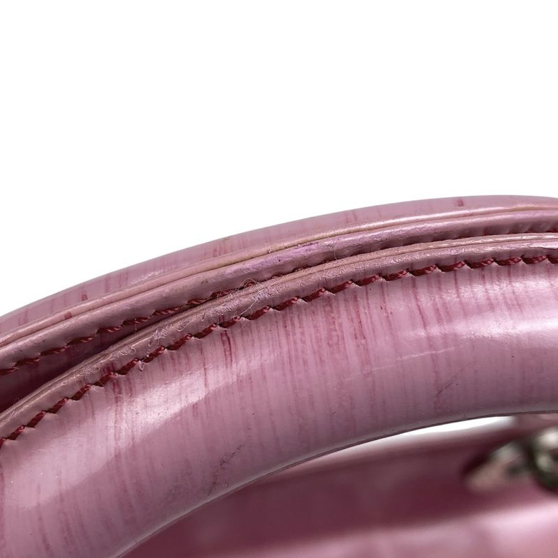 Christian DIOR Lady Dior 2WAY Shoulder Bag Handbag Leather Pink Women