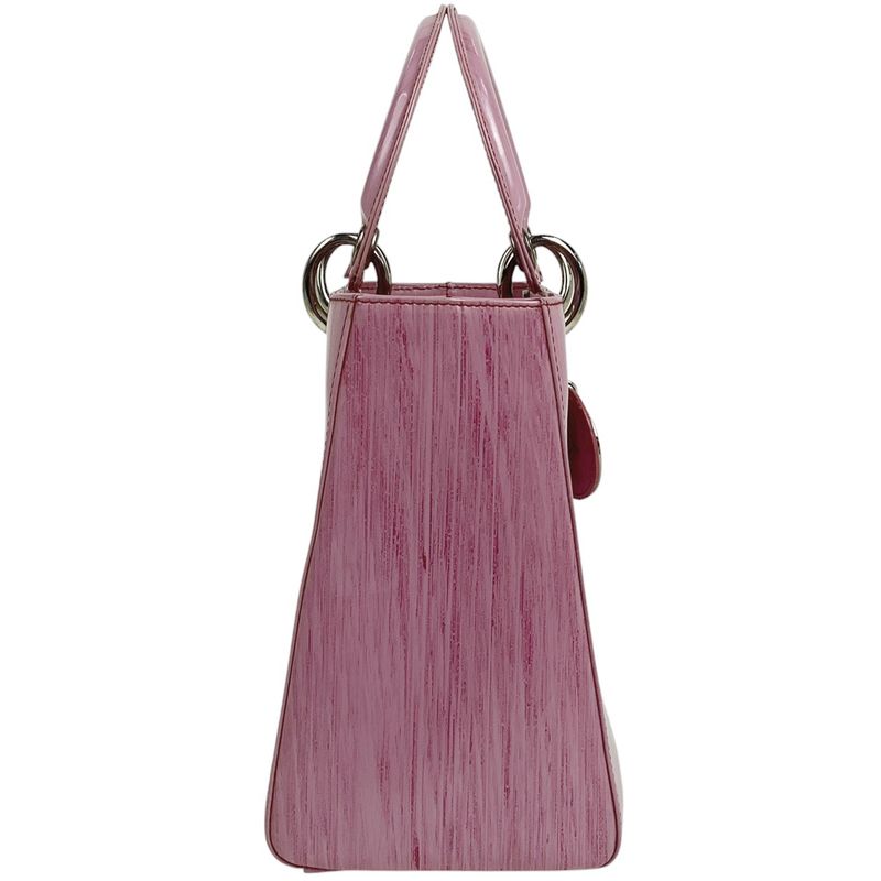 Christian DIOR Lady Dior 2WAY Shoulder Bag Handbag Leather Pink Women