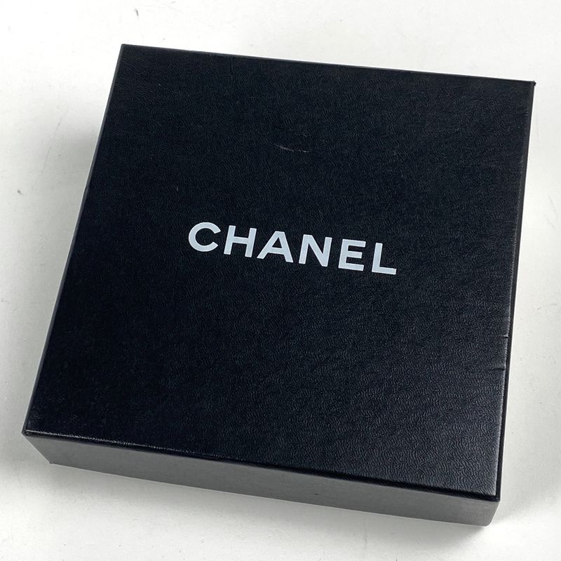 Chanel Coco Mark Chain Necklace Clover Colored Stone Necklace GP Plastic Gold