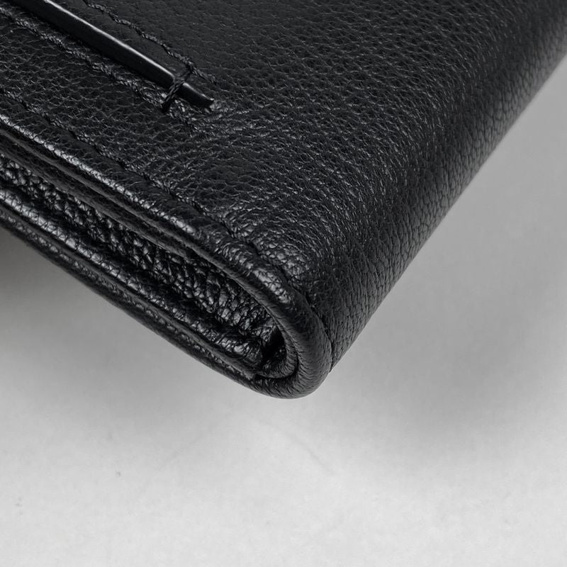 Chanel Coco Mark Trifold Wallet CC Trifold Wallet Leather Black Women