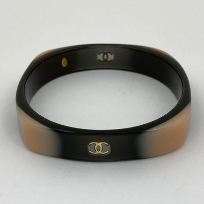 Chanel Coco Mark Bangle Plastic Black Pink Ladies