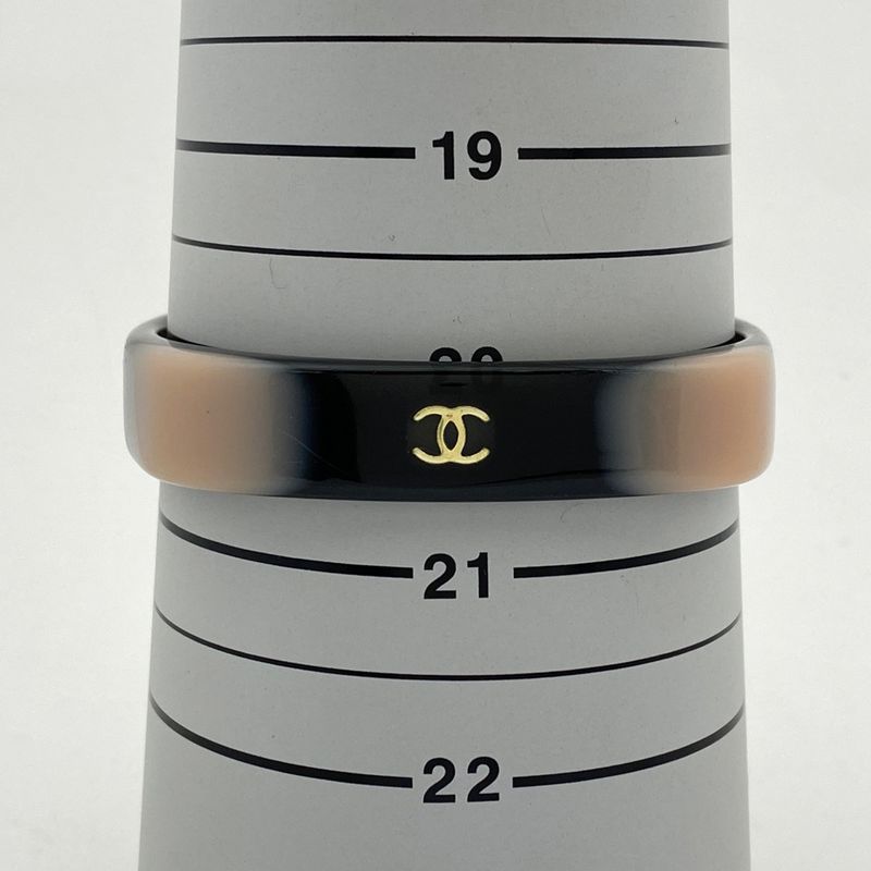 Chanel Coco Mark Bangle Plastic Black Pink Ladies