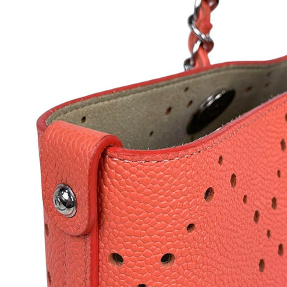 Chanel Coco Mark Chain Tote Bag Perforated Shoulder Bag Tote Bag Caviar Skin