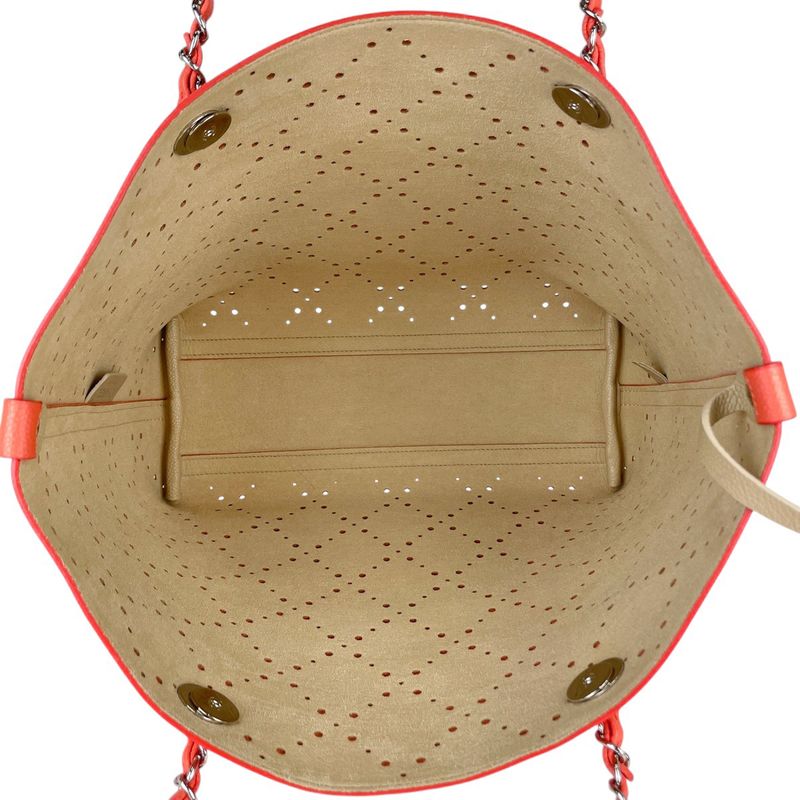 Chanel Coco Mark Chain Tote Bag Perforated Shoulder Bag Tote Bag Caviar Skin