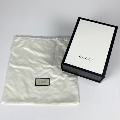 Gucci GG Marmont Chain Shoulder Bag Round Mini Shoulder Bag Leather Navy 550154