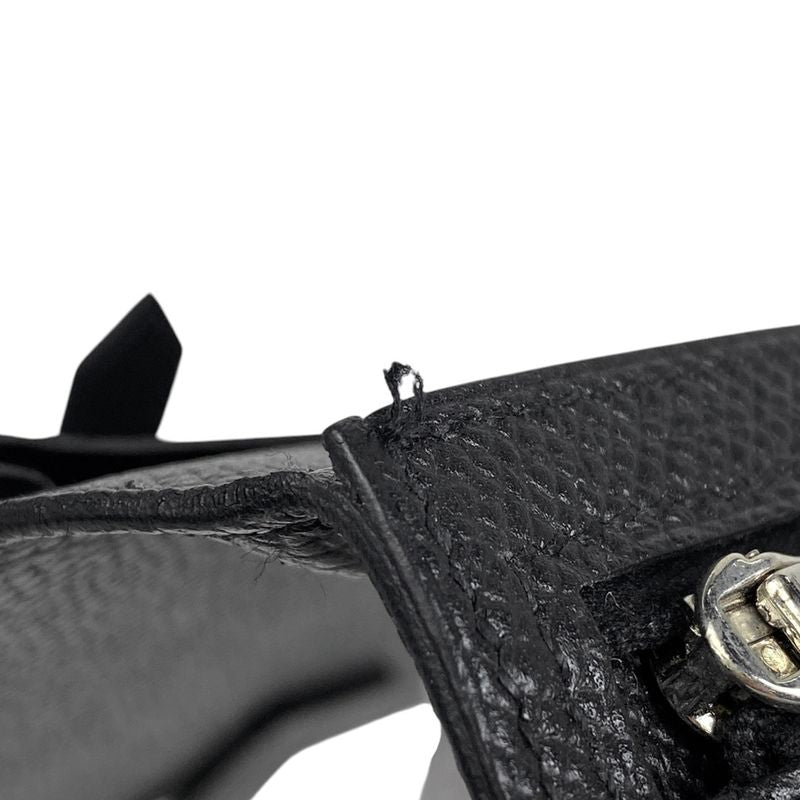 Hermes Bearn Souffle H Logo Foldable Long Wallet Vaux Epson Black T Women