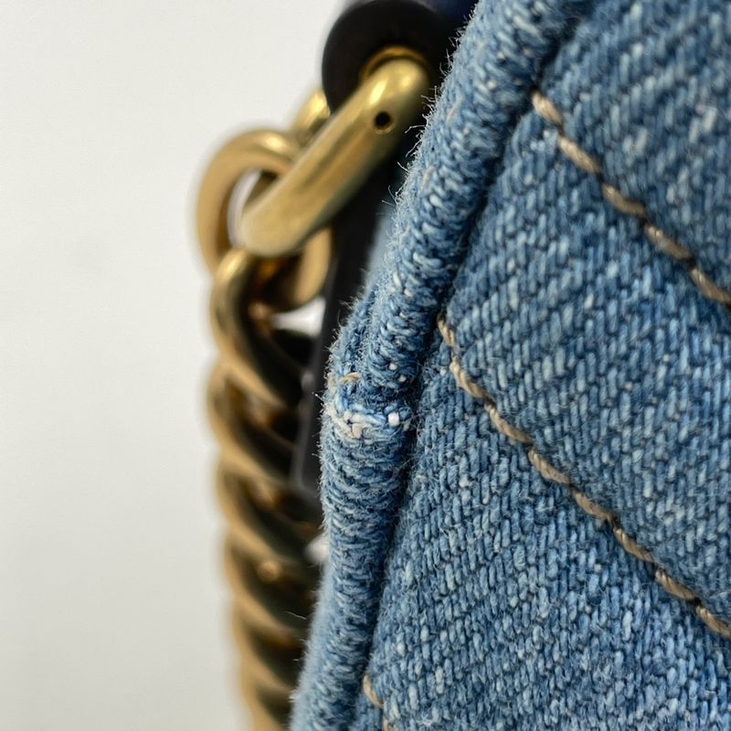 Gucci GG Marmont Chain Shoulder Bag Double G Crossbody Faux Pearl Shoulder Bag