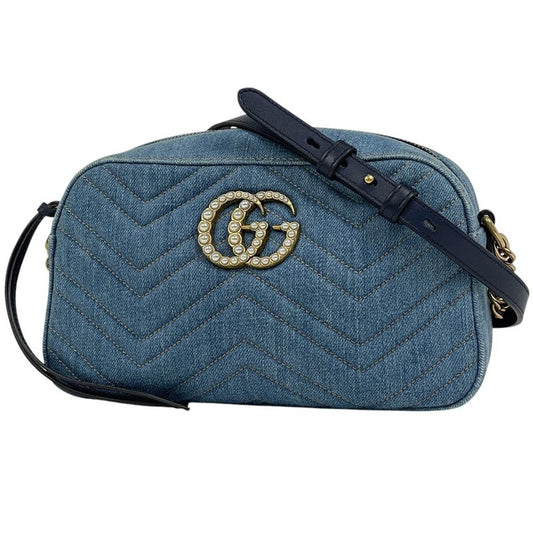 Gucci GG Marmont Chain Shoulder Bag Double G Crossbody Faux Pearl Shoulder Bag